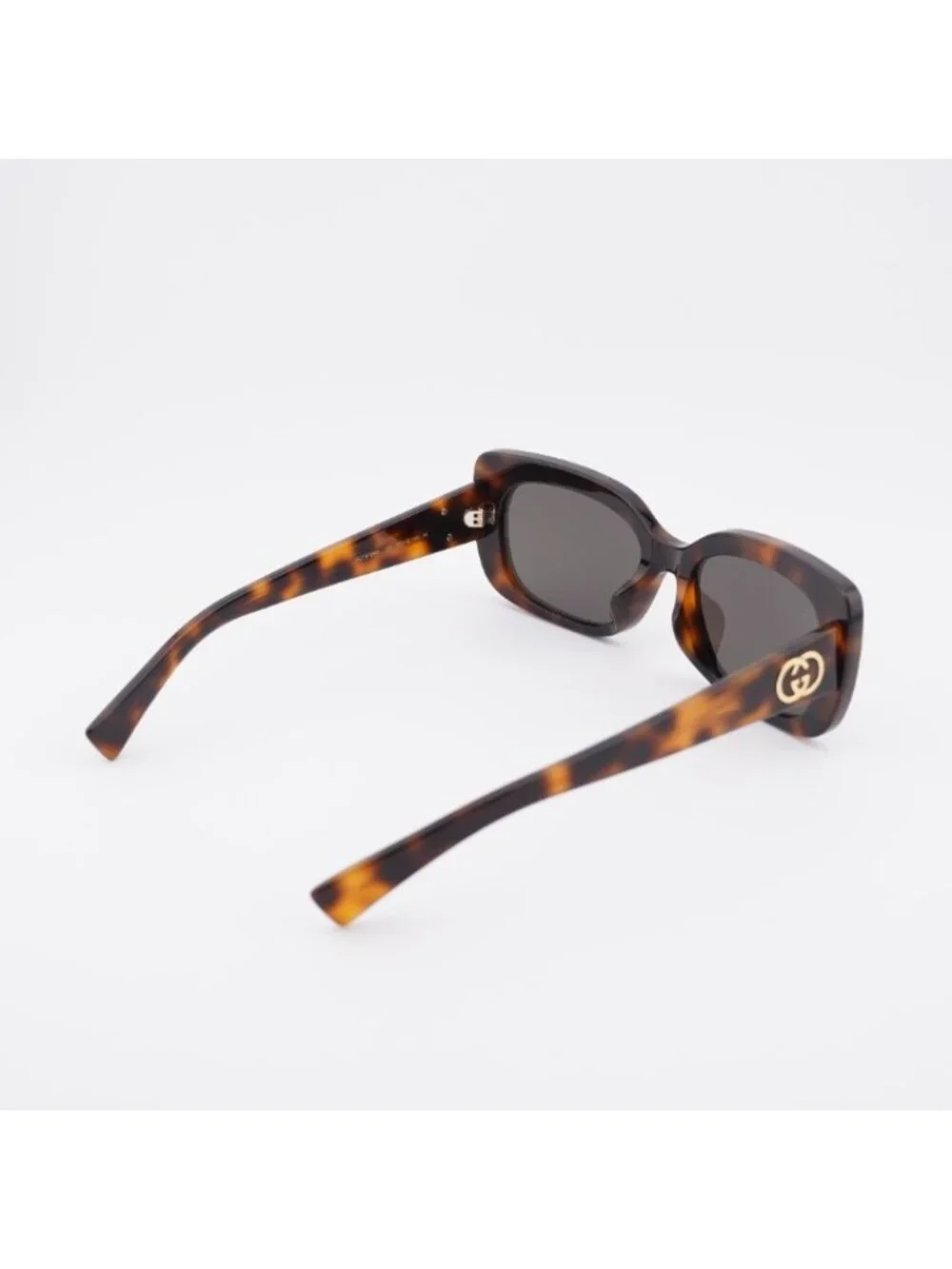 Gucci GG1979SK 002 Sunglasses Havana Rectangle Frame, Grey Lenses